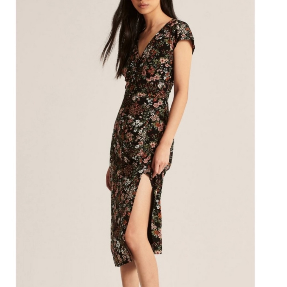 Abercrombie & Fitch Black Floral Dress